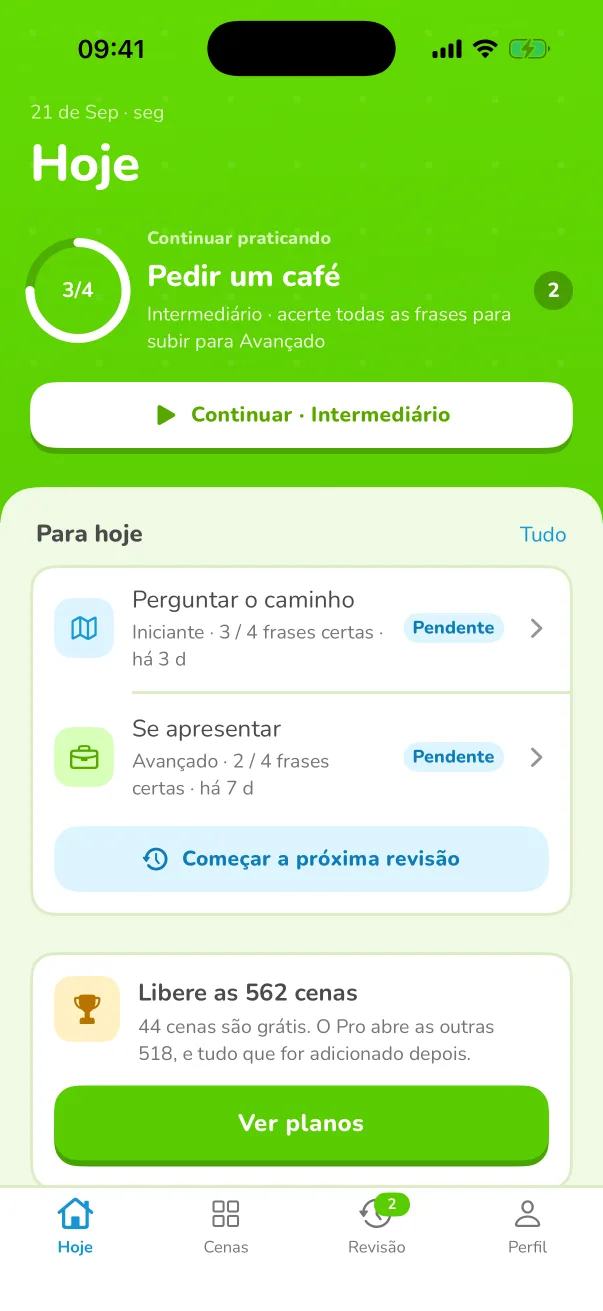 Fale sem o roteiro.